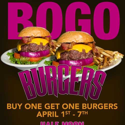 Half Moon Grill & Saloon BOGO Burger Social